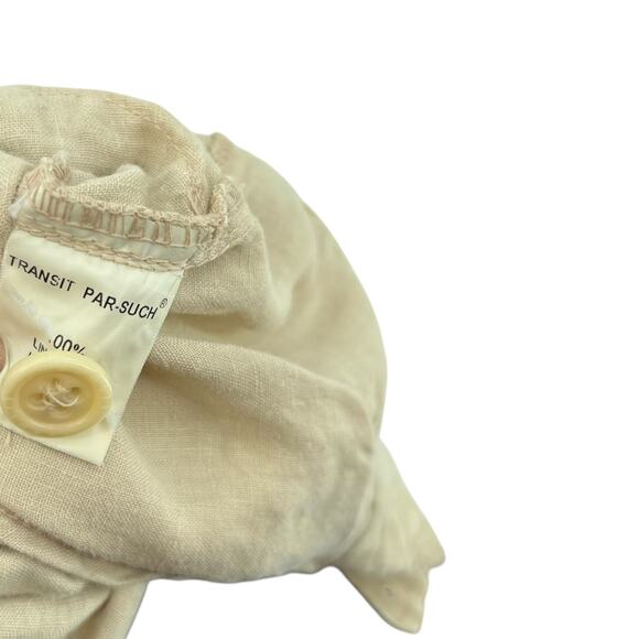 Transit Par-Such Linen Pants Trousers Beige Khaki Tan Size 1 US 6 - Picture 10 of 11